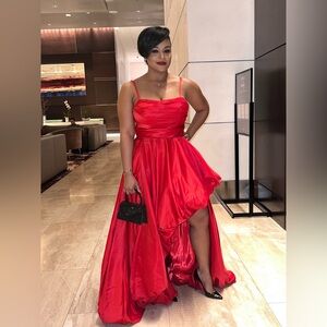 Red asymmetrical dress - Mac Duggal